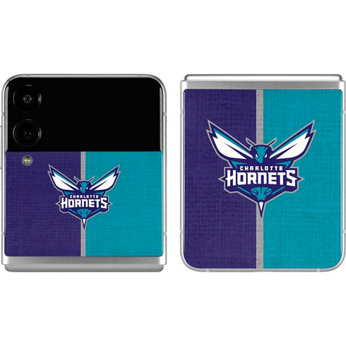 NBA Charlotte Hornets Canvas Galaxy Z Flip4 5G Skin